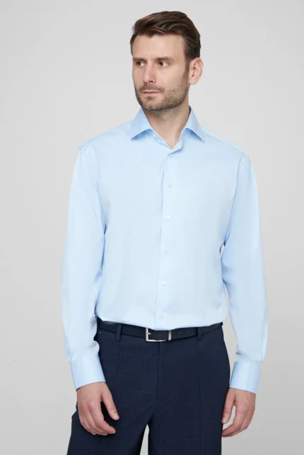 MODERN FIT СВІТЛО-БЛАКИТНА ОДНОТОННА СОРОЧКА ETERNA