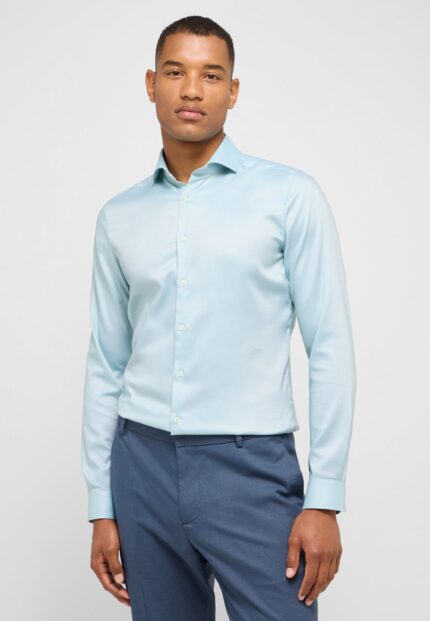 SUPER SLIM FIT СОРОЧКА СТРУКТУРОВАНОГО ЗЕЛЕНОГО КОЛЬОРУ ETERNA