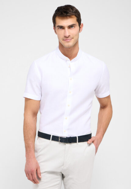 ЛЛЯНА СОРОЧКА SLIM FIT ОДНОТОННОГО БІЛОГО КОЛЬОРУ ETERNA