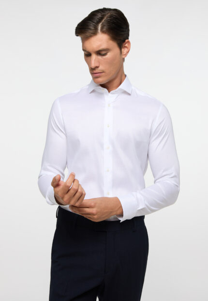 SLIM FIT СОРОЧКА СТРУКТУРОВАНОГО БІЛОГО КОЛЬОРУ ETERNA