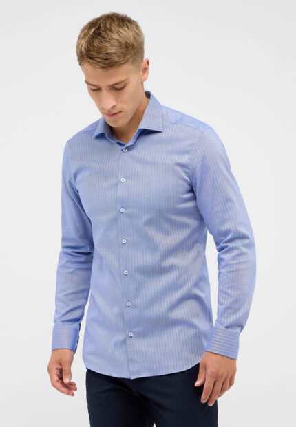 SLIM FIT СОРОЧКА СТРУКТУРОВАНА СИНЬОГО КОЛЬОРУ ETERNA